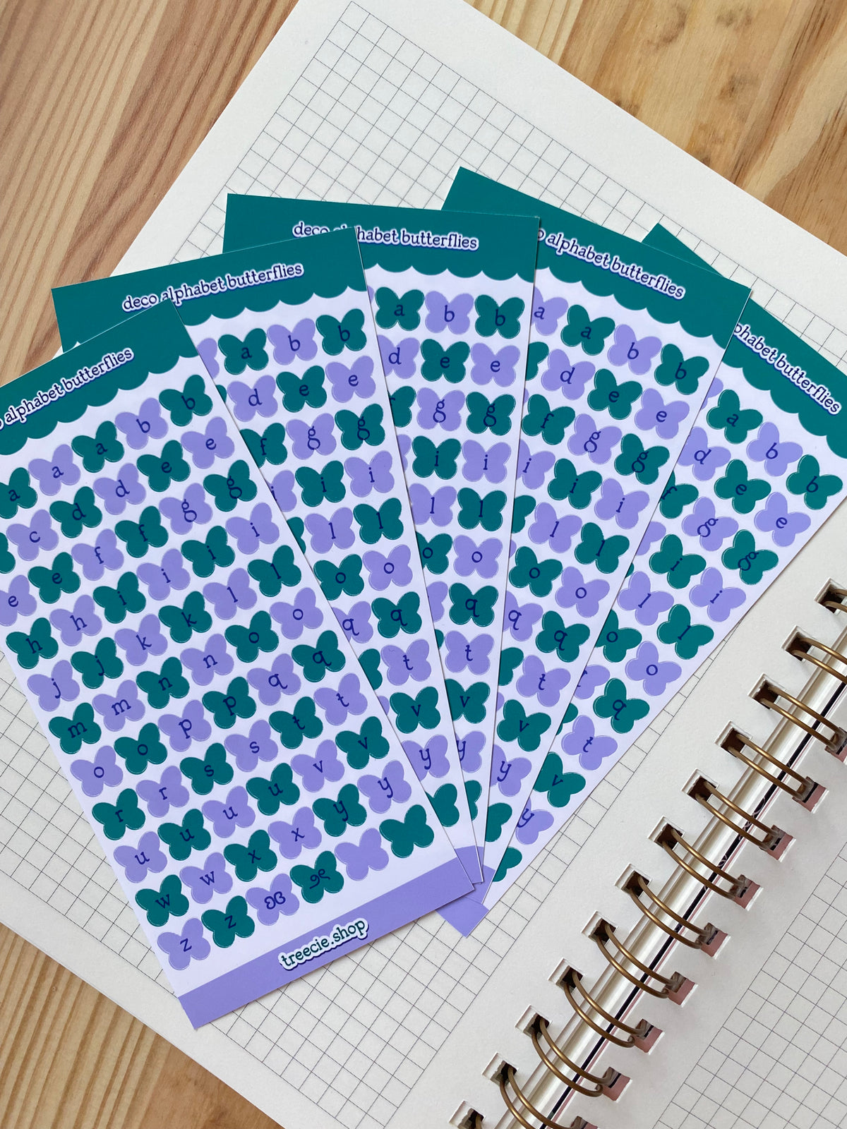 Alphabet Butterfly Sticker Sheet
