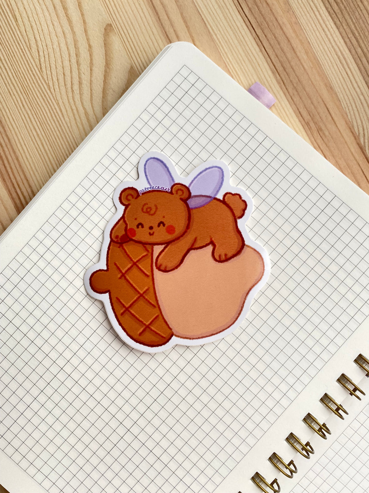 Acorn Fairy Bear Sticker