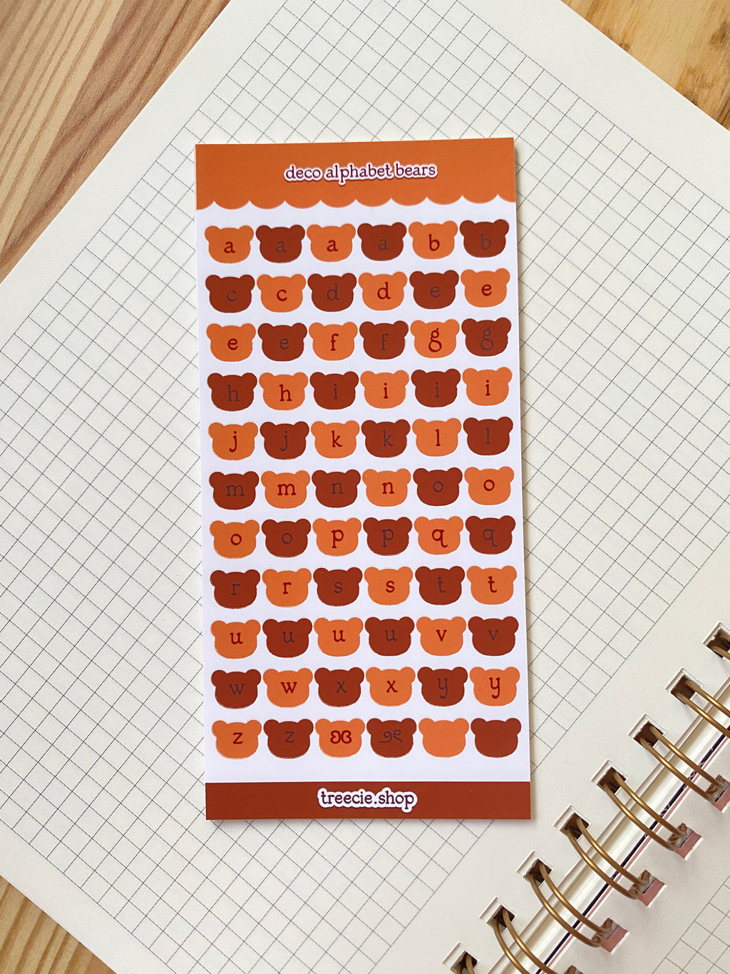 Alphabet Bears Deco Sticker Sheet