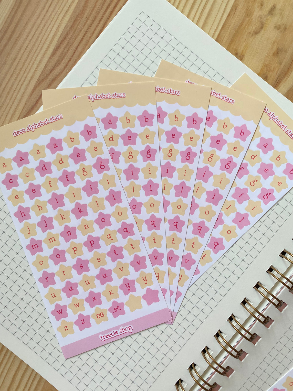 Alphabet Stars Deco Sticker Sheet