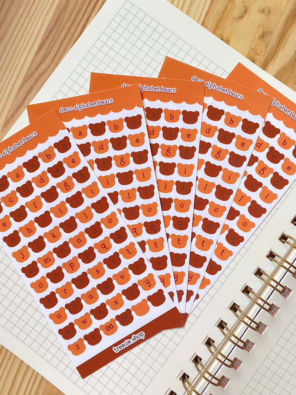 Alphabet Bears Deco Sticker Sheet