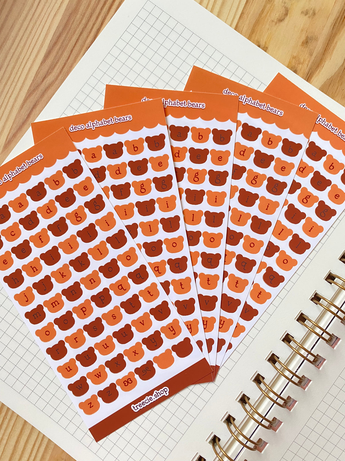 Alphabet Bears Deco Sticker Sheet