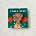 Wooden Fairy Bear Pin