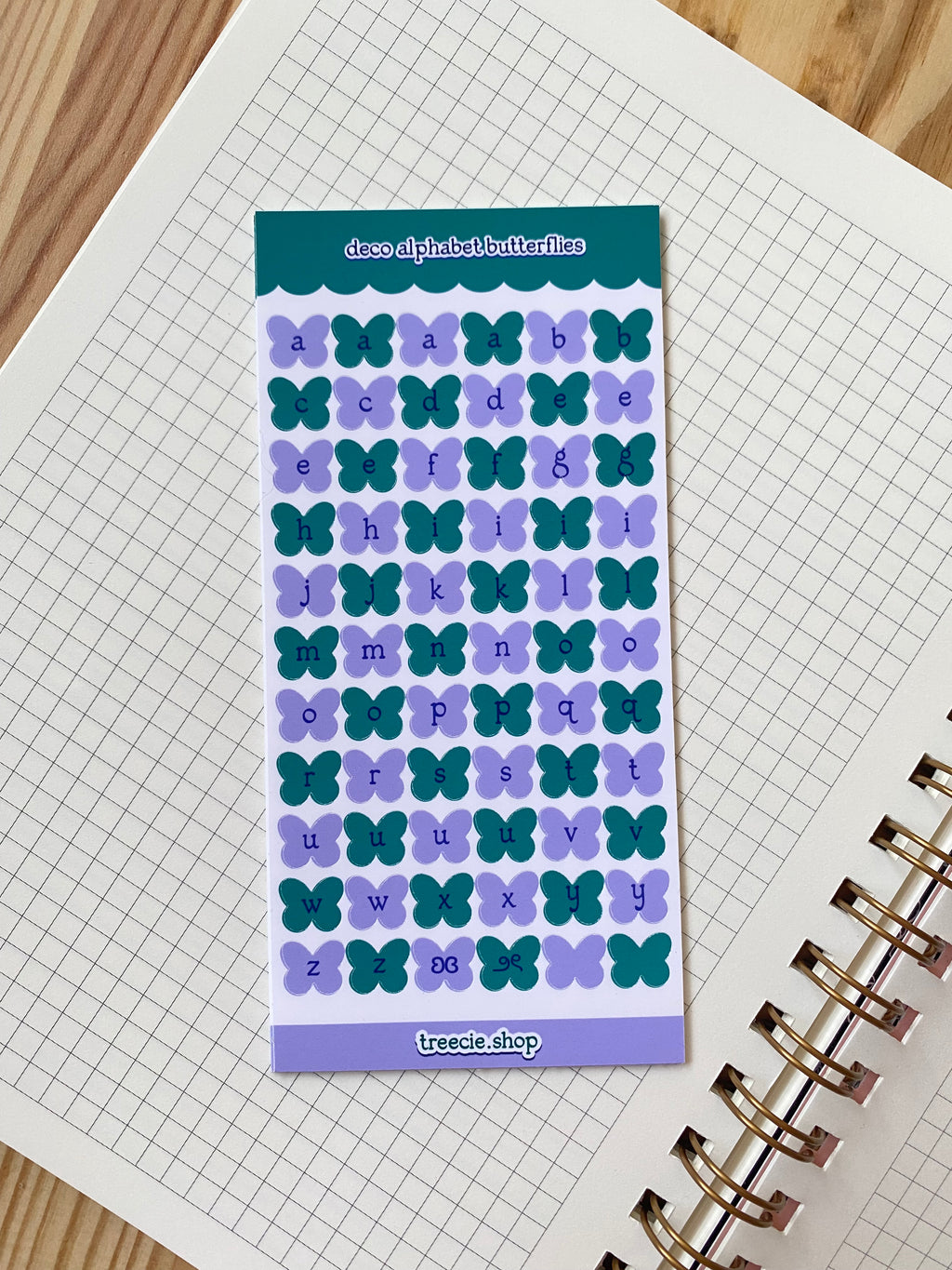 Alphabet Butterfly Sticker Sheet