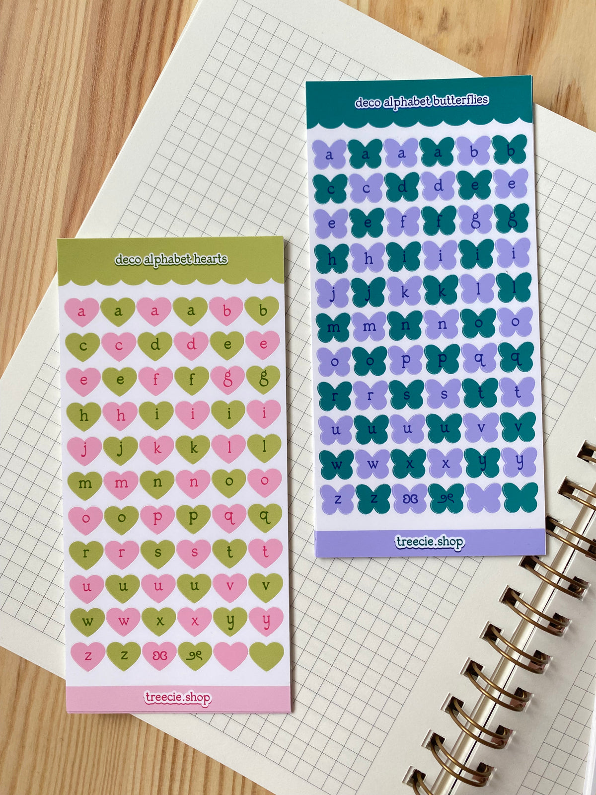 Alphabet Hearts Deco Sticker Sheet