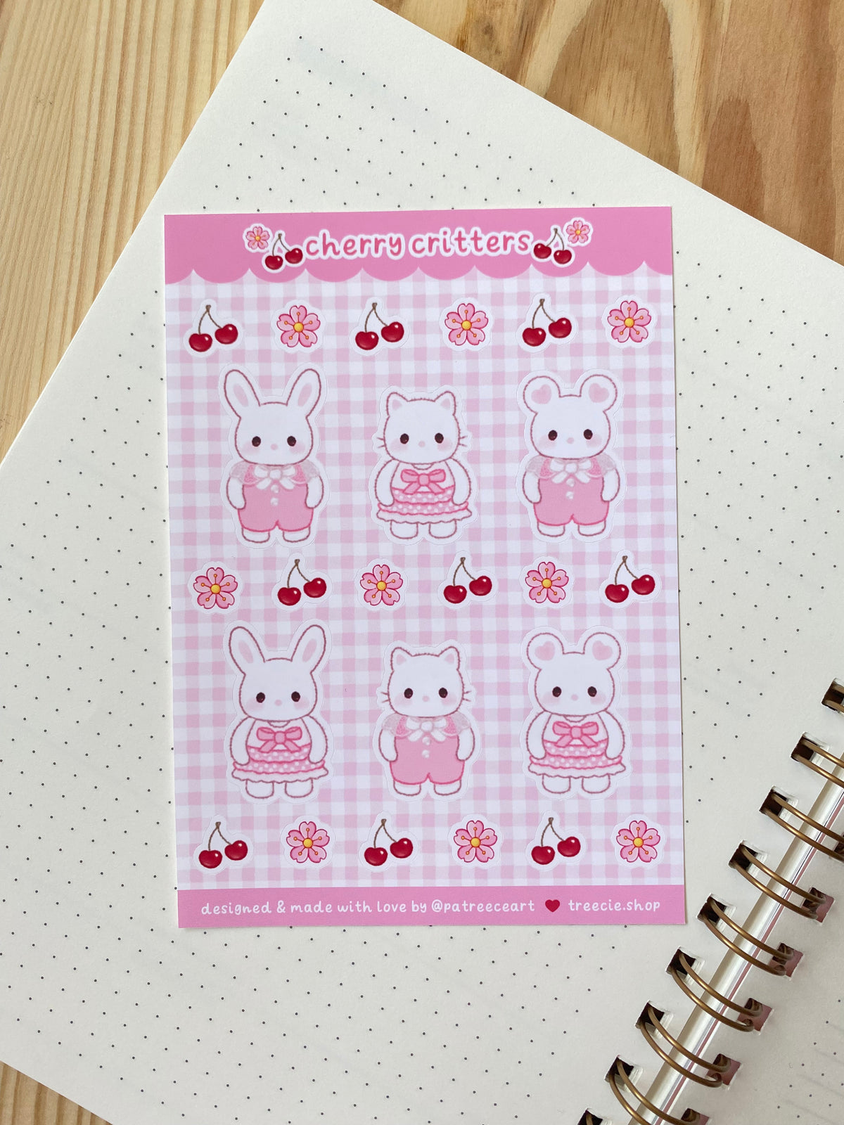 Cherry Critters Sticker Sheet