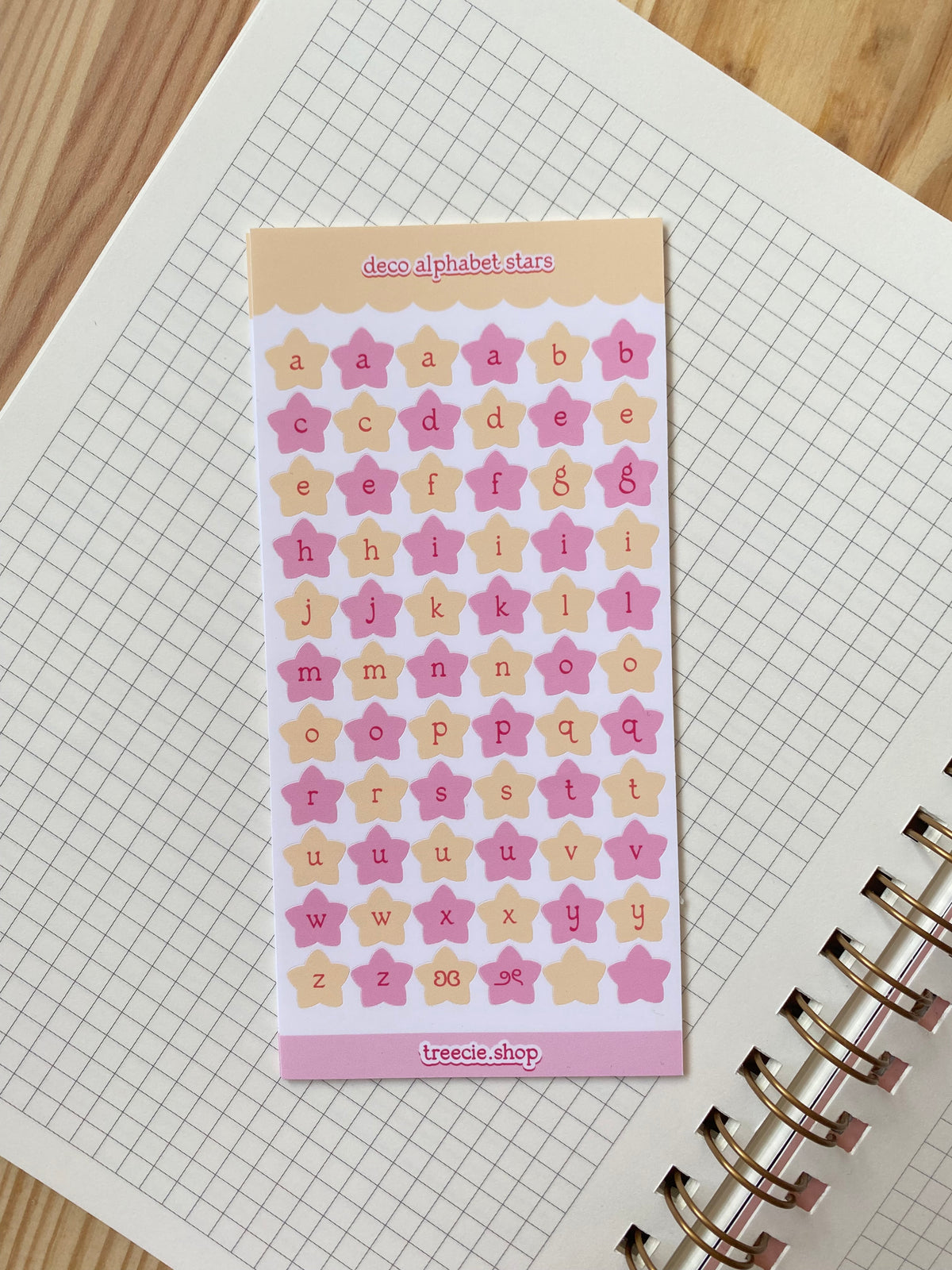 Alphabet Stars Deco Sticker Sheet