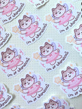 Whimsical Cat Sticker