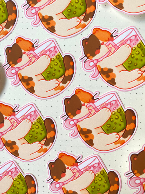 Matcha Kitty Sticker