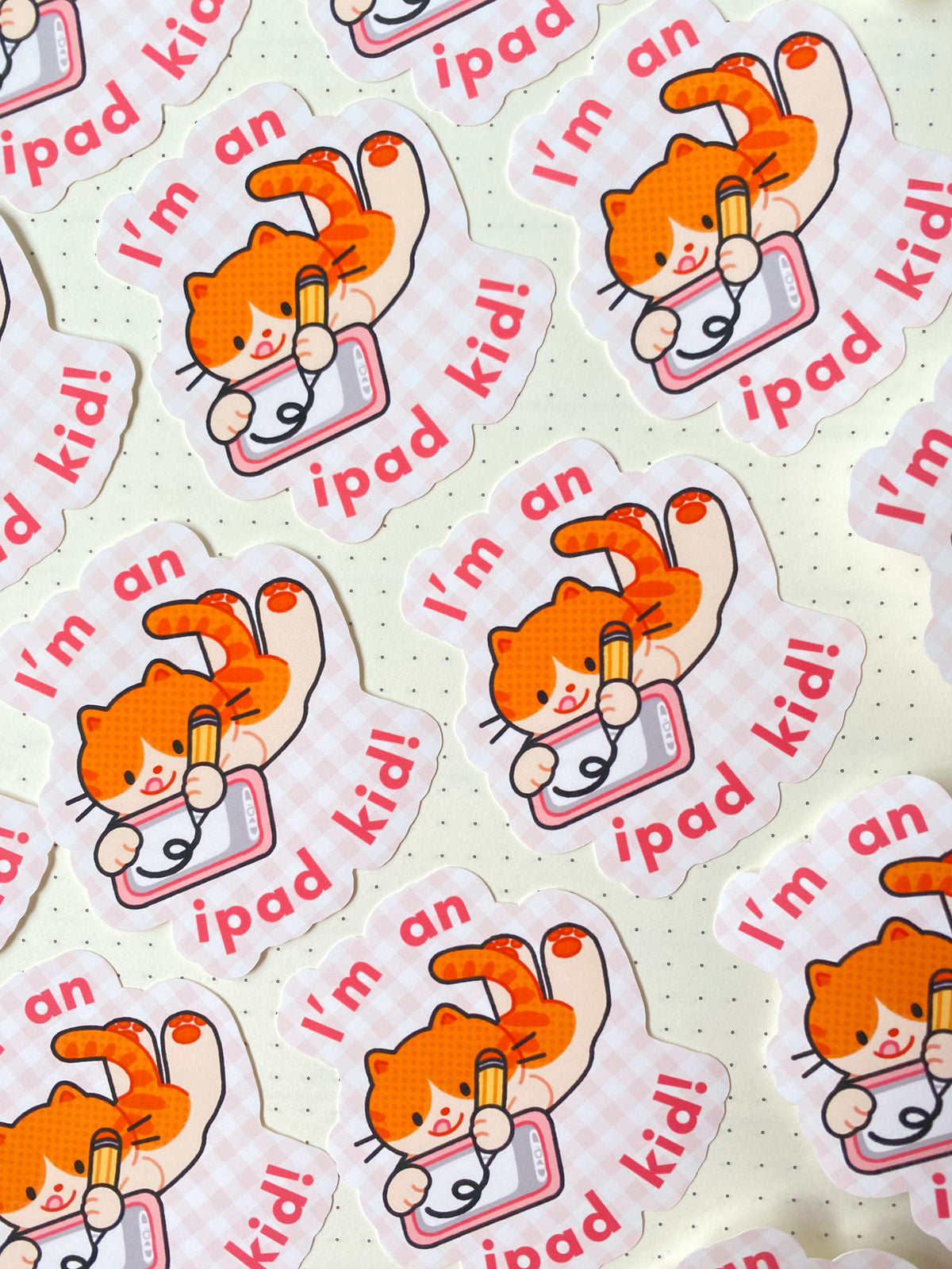 Tablet Cat Sticker