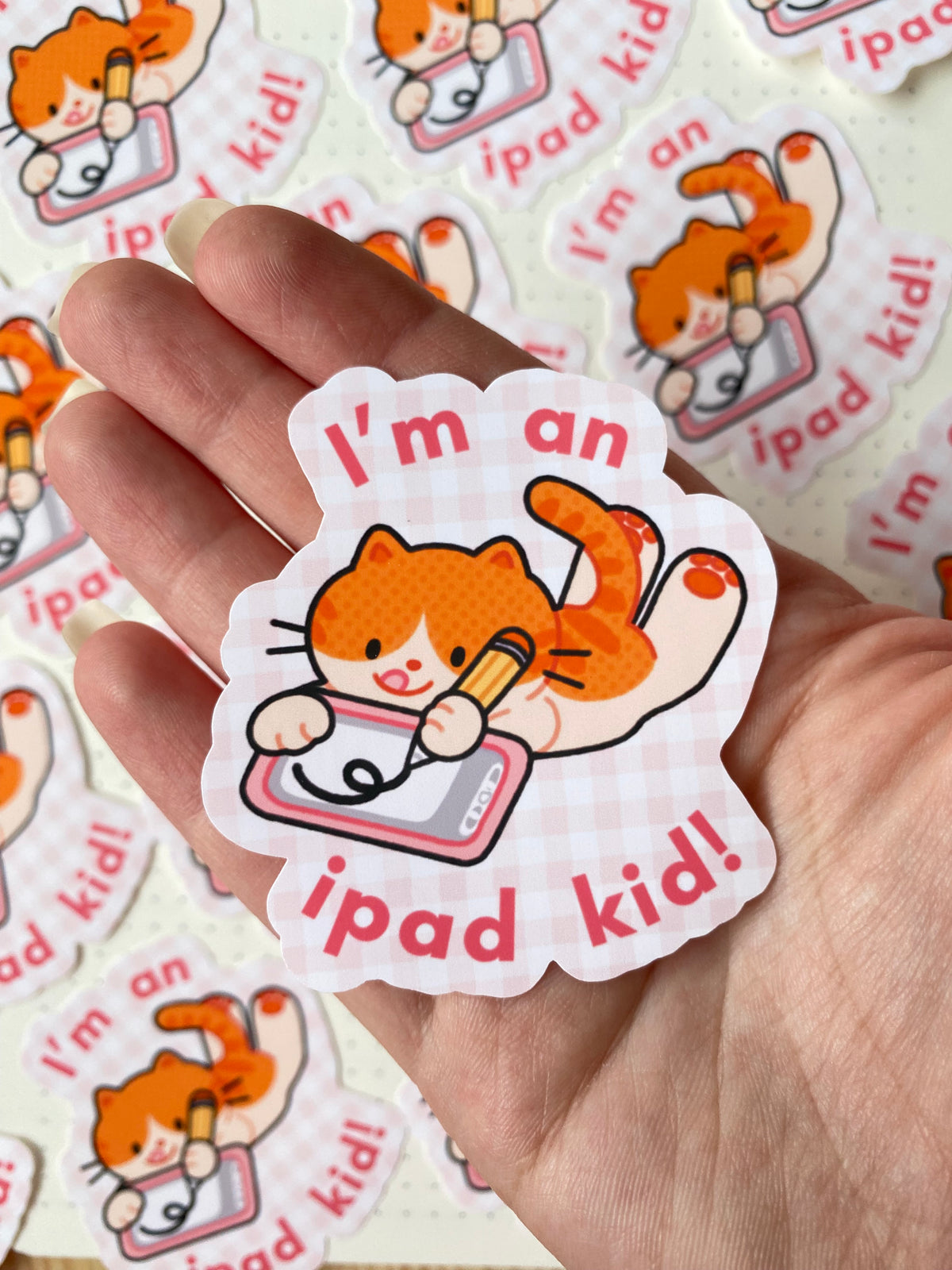 Tablet Cat Sticker
