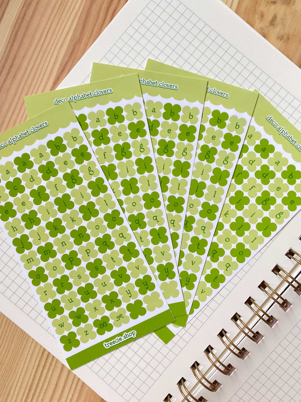 Alphabet Clovers Deco Sticker Sheet