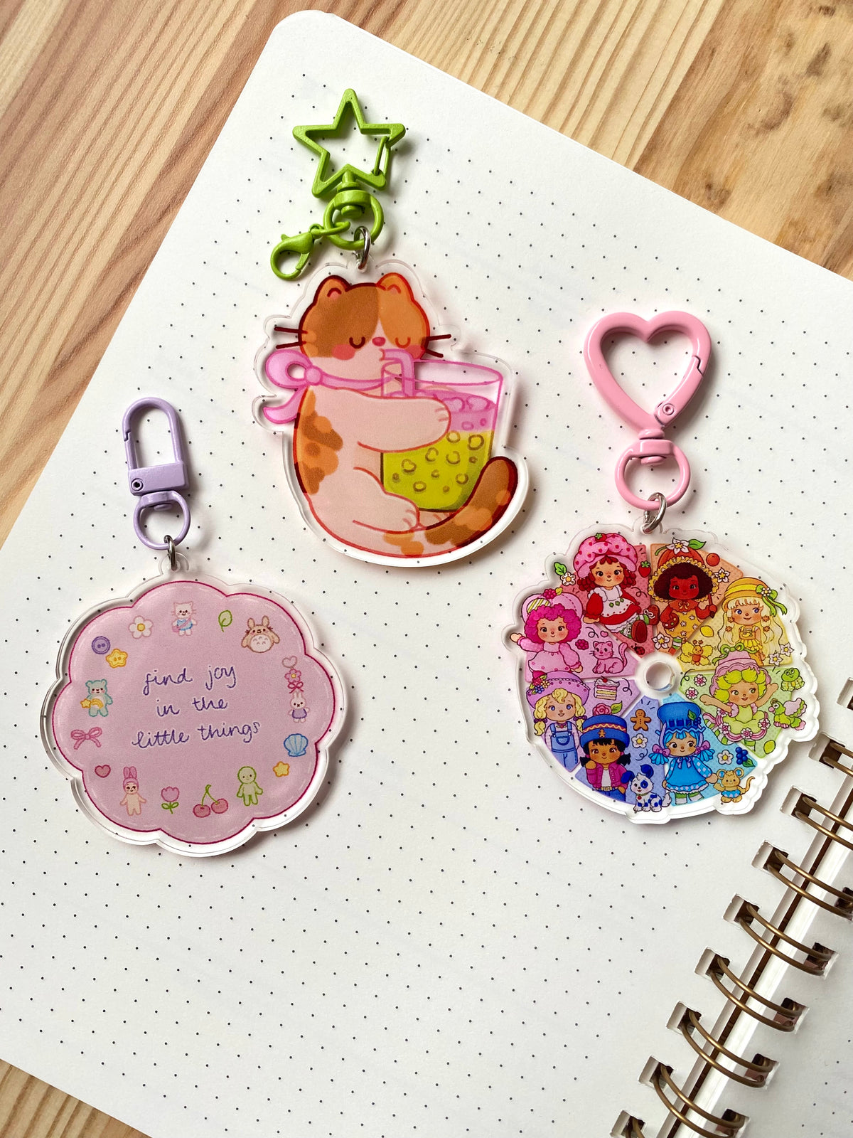 Matcha Kitty Keychain