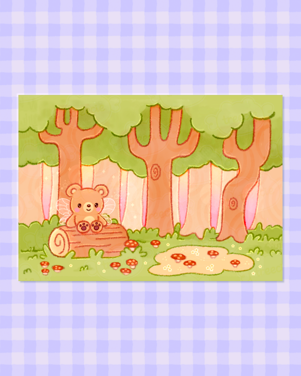 Forest Fairy Bear Art Print